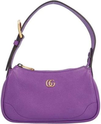 Gucci Pre-owned Shoulder Bags, female, Purple, Size: ONE SIZE Pre-owned Vintage Shoulder Handbag