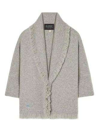 Alanui Finest fringed cardigan - women - Cashmere/Silk/Fabric - S - Grey