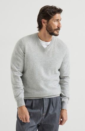 Brunello Cucinelli Cashmere sweater in Pebble at Nordstrom, Size 56 It