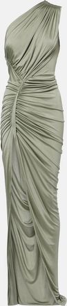 Rick Owens Asymmetric ruched jersey gown
