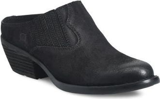 B&oslash;rn Monikah Leather Mule in Black Distressed at Nordstrom, Size 9.5
