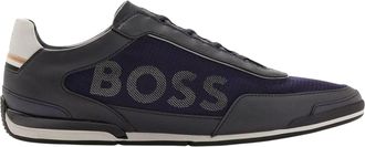 HUGO BOSS Heren Saturn Slip-on Trainers (Donkerblauw)