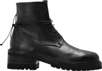 Mars&egrave;ll Calzone Enkellaarzen - Heren - Veterlaarzen - Zwart - 40 EU - Leer - Schoenen