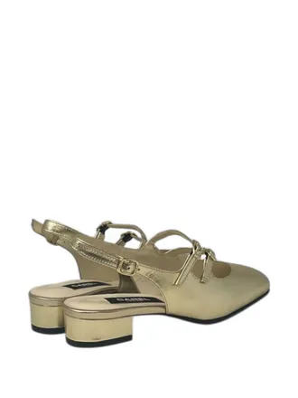 Carel Mary Jane Buckle Slingback Flat - Gold