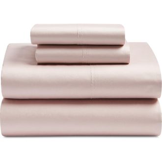 Nordstrom 400 Thread Count Organic Cotton Sateen Sheet Set in Pink Sepia at Nordstrom, Size California King