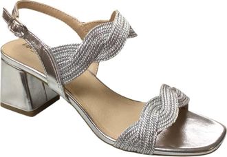 Life Stride Womens Charnelle Block Heel Sandals In Silver