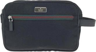 Gucci Pre-owned Nylon Clutch Bag - Heren - Vintage Clutch - Zwart - ONE Size - Nylon - Vintage