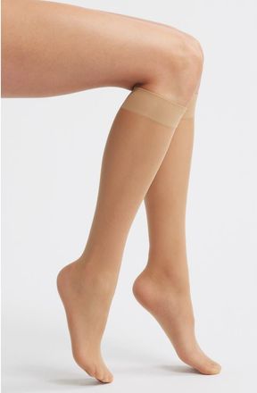 Hue Sheer Knee High Socks in Bare at Nordstrom