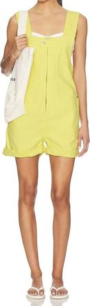 Free People Jude Shortalls Romper In Sicilian Yellow
