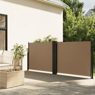 Berkfield Home Retractable Side Awning Taupe 140x600 cm