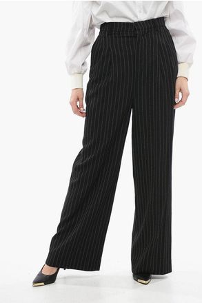 Ami Pinstriped Palazzo Pants size 42