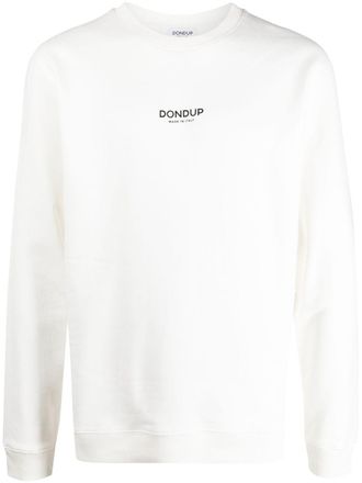 Dondup Felpa con stampa logo - Bianco