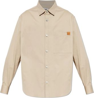 Darkpark Katoenen overhemd - Heren - Casual Overhemden - Beige - XL - Katoen - Overhemden