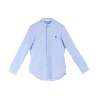 Paul Smith Camicia Zebra - Heren - Casual Overhemden - Blauw - 2XL - Katoen - Overhemden