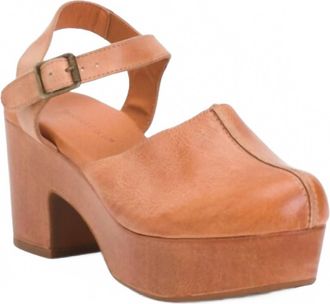 Chocolat Blu Women Gabrielle Heeled Mules In Camel Leather