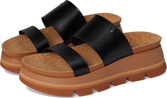 Reef Vista Luxe Siaa Womens Wedge Shoes Black/Tan : 11 B - Medium