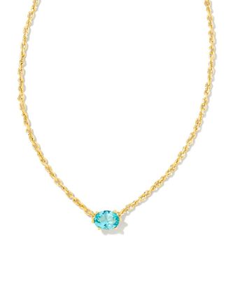 Kendra Scott Womens Cailin Pendant Necklace In Aqua Crystal