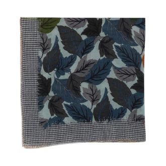 Faliero Sarti Foulard Stampa Foglie - - Accessories - Donna - Blu - ONE SIZE