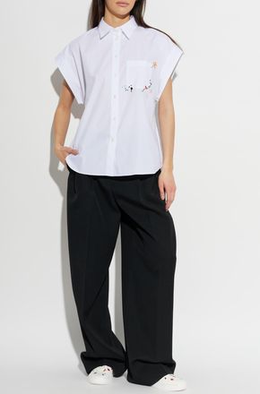 Paul Smith Shirt With Colorful Embroidery, Womens, White