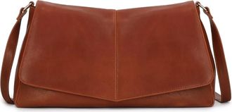 Kazar Lichtbruine leren schoudertas - Dames - Schoudertassen - Bruin - ONE Size - Leer - Tassen