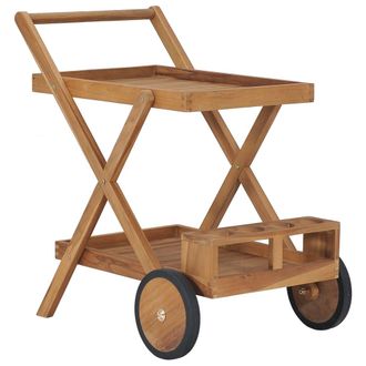 vidaXL Carrito Del T&eacute; De Madera Maciza De Teca Vidaxl