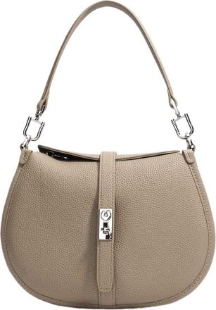 Generic Compatible For Womens Bag Leather Crescent Cross Body Simple Shoulder(Milk tea)