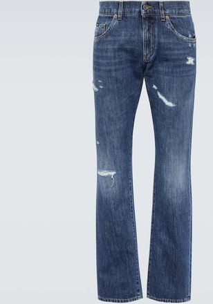 Dolce & Gabbana Distressed straight jeans