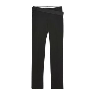 Stella McCartney Broeken, Dames, Zwart, S, Satijn, Twill Tailored Dinner Broeken