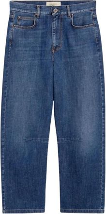 Max Mara Pantalon Jean Caprile Denim - Dames - Loose Fit Jeans - Blauw - XS - Denim - Jeans