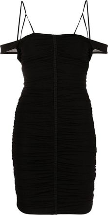 Givenchy off-shoulder spaghetti-strap minidress - women - Viscose/Polyamide/Elastane/Polyamide/Elastane - 38 - Black