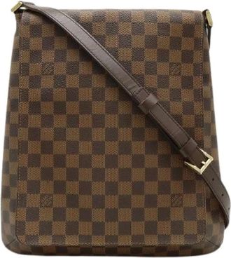 Louis Vuitton Pre-owned Cross Body Bags, female, Brown, Size: ONE SIZE Pre-owned Damier Musette Messenger Bag
