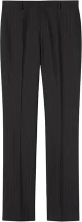 Gucci Straight Trousers, female, Black, Size: XS Pinstripe Wool Jacquard Trousers