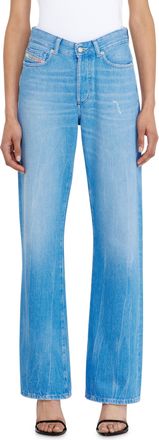Diesel Regular Jeans High Waist 1971 D-Sent - Jeans - Woman - Blue