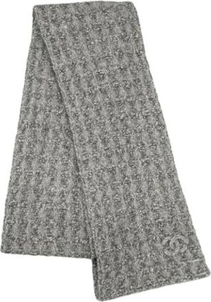 Chanel Pre-owned Scarves, female, Gray, Size: ONE SIZE Pre-owned Stole