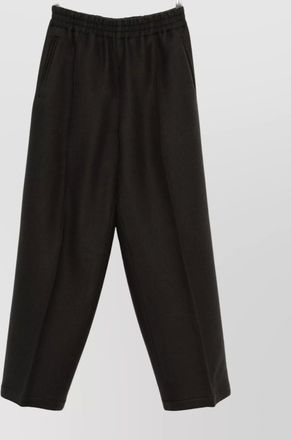 Ami virgin wool wide-leg cropped trousers