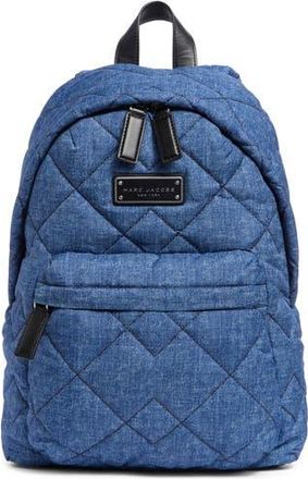 Marc Jacobs Quilted Denim Effect Nylon Backpack in Denim Blue at Nordstrom Rack