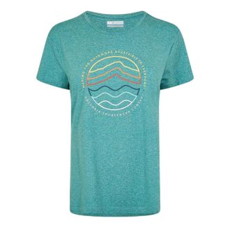 Columbia Dames Sloan Ridge Graphic Print T-Shirt (Teal)
