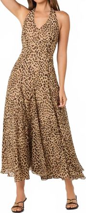 Astr Myra Midi Dress In Cheetah