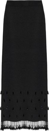 By Malene Birger Estilla Beaded Fringe Maxi Skirt
