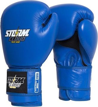 OEM Guantes De Sparring Stormcloud Cyclone Classic De Cuero Genuino, Azules, 20 Oz