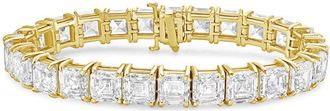 Diana M. Jewels 14kt Yellow Gold 35cts Lab Grown Asscher cut Diamond Bracelet