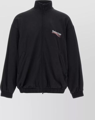Balenciaga embroidered logo high collar sweatshirt