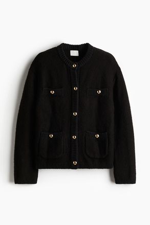 H&M Cardigan mit Taschen - Schwarz