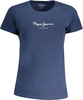 Pepe Jeans London Blauw Katoenen Dames T-Shirt