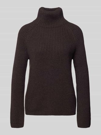 Drykorn Drykorn Strickpullover mit Stehkragen Modell ARWEN in Dunkelbraun, Gr&ouml;&szlig;e S