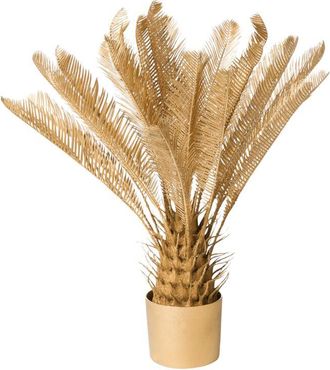 Beliani Planta Artificial En Maceta De Material Sint&eacute;tico 70 Cm Palmera Accesorio Interior Dorado Areca Palm