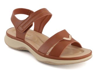 Andrea Womens Ankle Strap Sandals with Hook and loop Closure