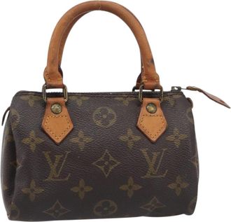 Louis Vuitton Speedy Mini Hl Monogram Canvas Brown Canvas Handbag (Pre-Owned)