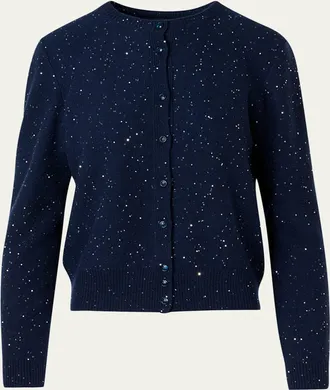 Akris Sequined Wool-Cashmere Knit Cardigan