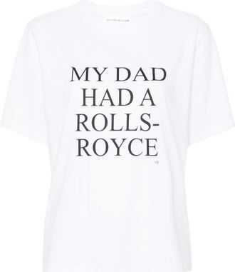 Victoria Beckham My Dad Had A Rolls-Royce Slogan Cotton T-Shirt